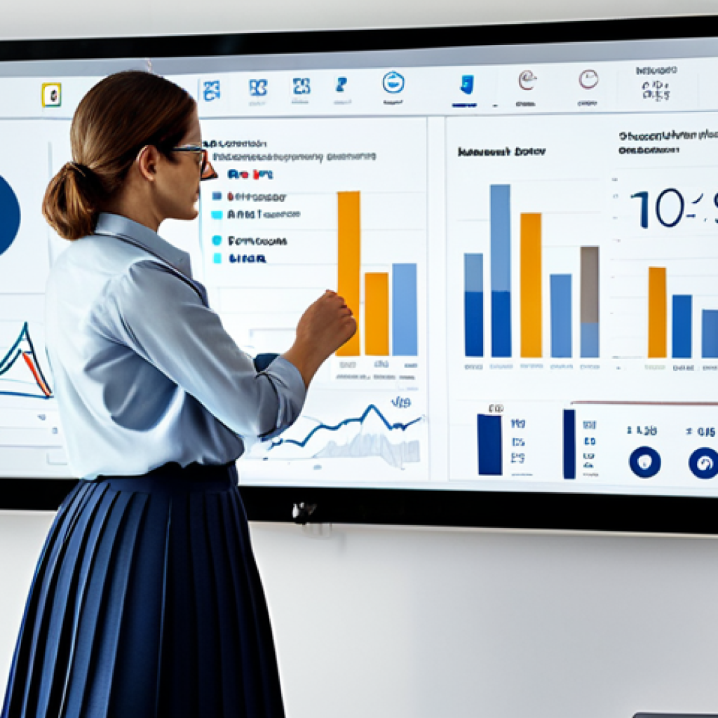 **

"A French data scientist in a modern office setting, analyzing a large interactive dashboard displaying electoral trends in France. She is wearing a professional blouse and skirt, fully clothed, appropriate attire. The scene is brightly lit, showcasing data visualization tools like Tableau or Power BI. Safe for work, perfect anatomy, natural proportions, professional, modest, family-friendly."

**
