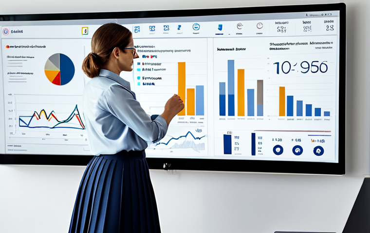 **

"A French data scientist in a modern office setting, analyzing a large interactive dashboard displaying electoral trends in France. She is wearing a professional blouse and skirt, fully clothed, appropriate attire. The scene is brightly lit, showcasing data visualization tools like Tableau or Power BI. Safe for work, perfect anatomy, natural proportions, professional, modest, family-friendly."

**