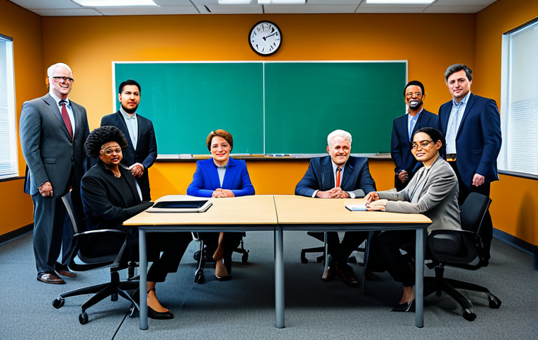 Data Science Training for Politicians**

"A diverse group of elected officials, fully clothed in professional business attire, participating in a data science workshop in a modern classroom, appropriate content, safe for work, perfect anatomy, correct proportions, professional training environment, realistic lighting, high resolution, modest clothing."

**