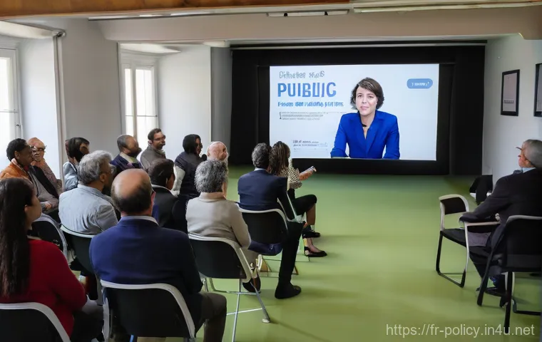 정책분석사와 팀 협력의 성과 사례 - **Prompt:** "A dynamic and interdisciplinary team of French experts is collaborating intensely in a ...