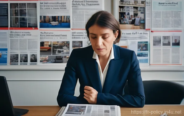 정책분석사와 법적 근거 자료 활용법 - **A day in the life of a French Political Analyst:** A well-lit, modern office in Paris with large w...