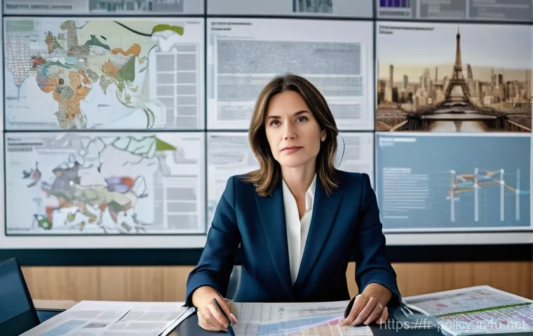 정책분석사와 변화 관리의 도전 과제 - **Prompt:** A diverse group of political analysts and change management experts, including men and w...