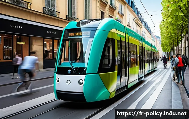 정책분석사와 데이터 기반 정책 사례 연구와 성공 요인 - **Prompt:** A vibrant, bustling urban scene in a modern French city, such as Lyon or Bordeaux, durin...