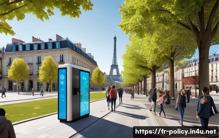 정책분석사와 의사결정 지원 도구 - **Prompt 1: "Smart Governance in a French Metropolis"**
    A vibrant, sunlit, high-angle view of a ...